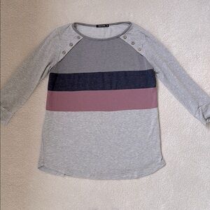 Pink Clover Long Sleeve Colorblock Tee
